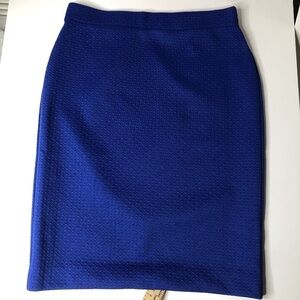 ELLE Blue Pencil Skirt ‎ Detailed Print Size XS